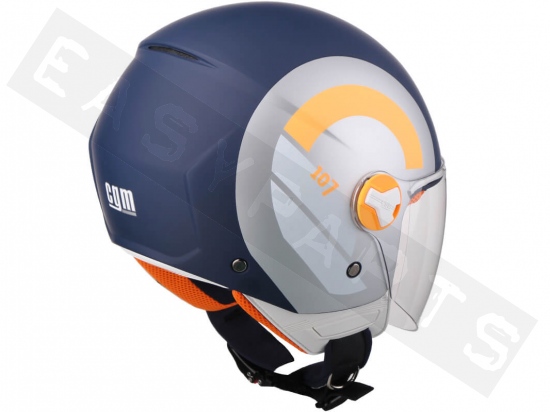 Helmet Demi Jet CGM 107R Taormina blue (long visor)